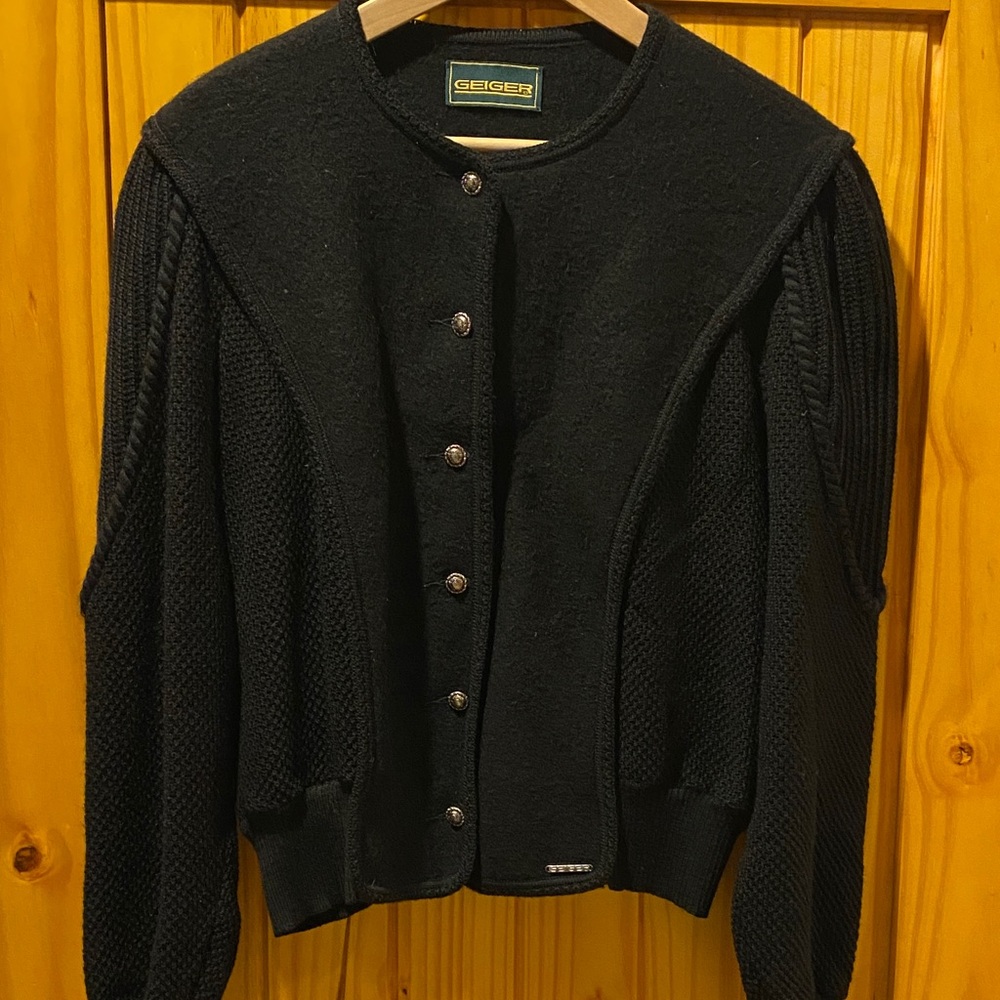 Geiger Black Crewneck Sweater — Classic Women's Knit